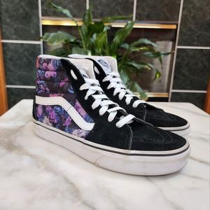 Vans Warped Floral Sk8-Hi Sneakers, Sz 7